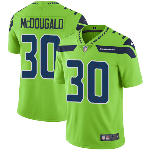 Men's Nike Seattle Seahawks #30 Bradley McDougald Limited Green Rush Vapor Untouchable NFL Jersey