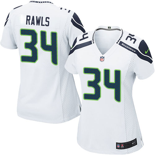 Women's Nike Seattle Seahawks #34 Thomas Rawls Game White NFL Jersey