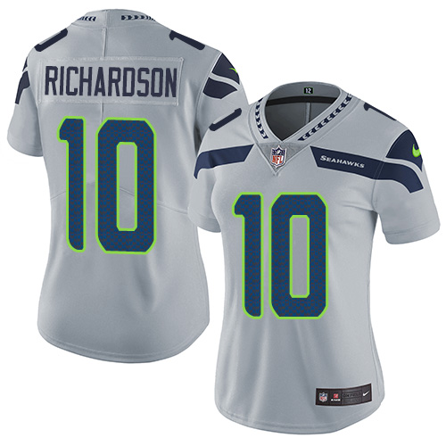 Women's Nike Seattle Seahawks #10 Paul Richardson Grey Alternate Vapor Untouchable Limited Player NFL Jersey