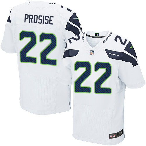 Men's Nike Seattle Seahawks #22 C. J. Prosise Elite White NFL Jersey