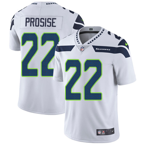 Men's Nike Seattle Seahawks #22 C. J. Prosise White Vapor Untouchable Limited Player NFL Jersey