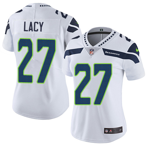 Women's Nike Seattle Seahawks #27 Eddie Lacy White Vapor Untouchable Elite Player NFL Jersey