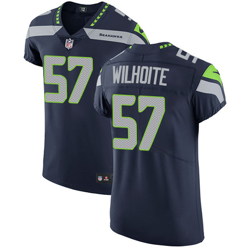 Men's Nike Seattle Seahawks #57 Michael Wilhoite Navy Blue Team Color Vapor Untouchable Elite Player NFL Jersey