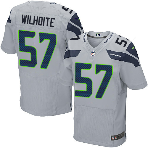 Men's Nike Seattle Seahawks #57 Michael Wilhoite Elite Grey Alternate NFL Jersey