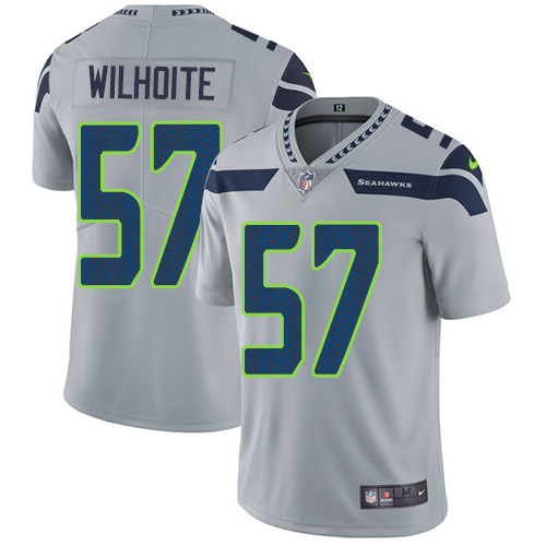Youth Nike Seattle Seahawks #57 Michael Wilhoite Grey Alternate Vapor Untouchable Limited Player NFL Jersey