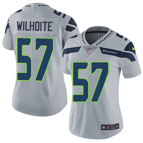 Women's Nike Seattle Seahawks #57 Michael Wilhoite Grey Alternate Vapor Untouchable Elite Player NFL Jersey