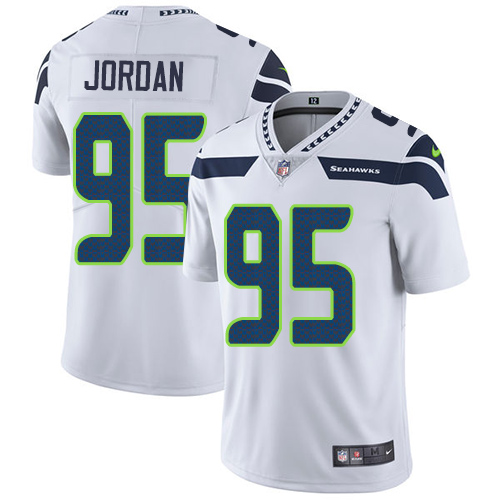 Men's Nike Seattle Seahawks #95 Dion Jordan White Vapor Untouchable Limited Player NFL Jersey