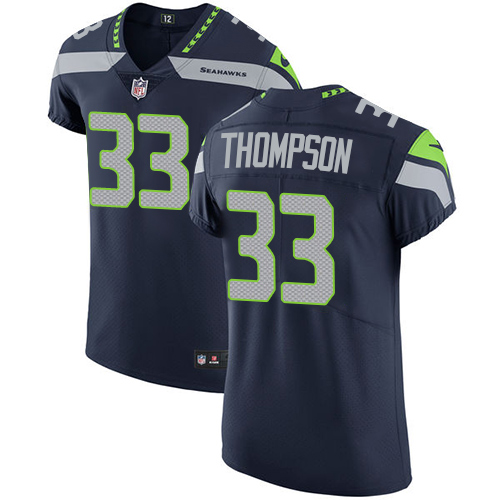 Men's Nike Seattle Seahawks #33 Tedric Thompson Navy Blue Team Color Vapor Untouchable Elite Player NFL Jersey