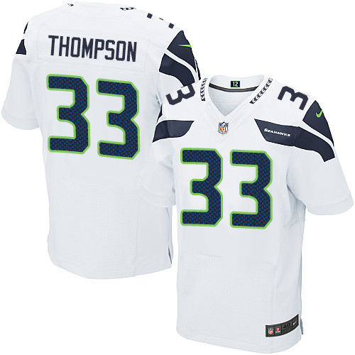 Men's Nike Seattle Seahawks #33 Tedric Thompson Elite White NFL Jersey