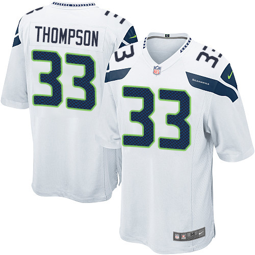 Men's Nike Seattle Seahawks #33 Tedric Thompson Game White NFL Jersey