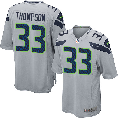 Men's Nike Seattle Seahawks #33 Tedric Thompson Game Grey Alternate NFL Jersey