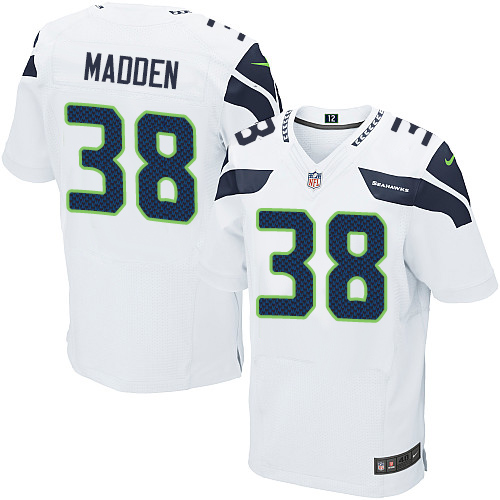 Men's Nike Seattle Seahawks #38 Tre Madden Elite White NFL Jersey