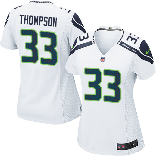 Women's Nike Seattle Seahawks #33 Tedric Thompson Game White NFL Jersey