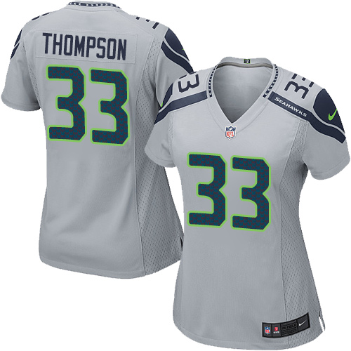 Women's Nike Seattle Seahawks #33 Tedric Thompson Game Grey Alternate NFL Jersey