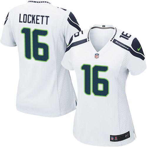 Women's Nike Seattle Seahawks #16 Tyler Lockett Game White NFL Jersey