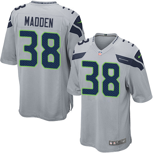 Men's Nike Seattle Seahawks #38 Tre Madden Game Grey Alternate NFL Jersey