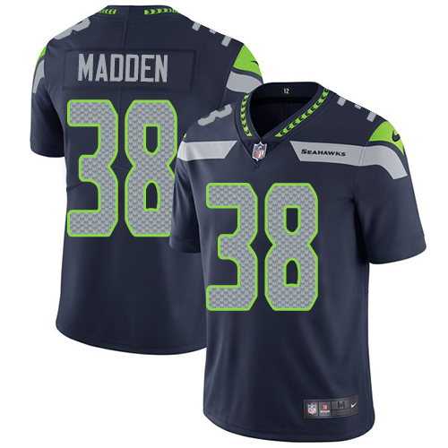 Youth Nike Seattle Seahawks #38 Tre Madden Navy Blue Team Color Vapor Untouchable Elite Player NFL Jersey