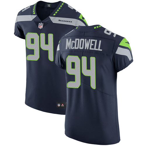 Men's Nike Seattle Seahawks #94 Malik McDowell Navy Blue Team Color Vapor Untouchable Elite Player NFL Jersey
