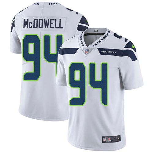 Men's Nike Seattle Seahawks #94 Malik McDowell White Vapor Untouchable Limited Player NFL Jersey