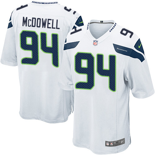 Men's Nike Seattle Seahawks #94 Malik McDowell Game White NFL Jersey
