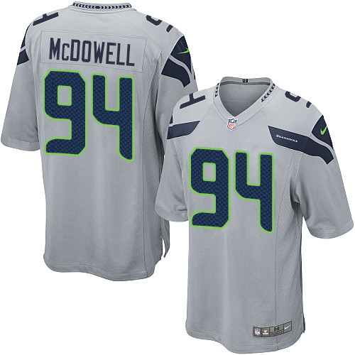 Men's Nike Seattle Seahawks #94 Malik McDowell Game Grey Alternate NFL Jersey