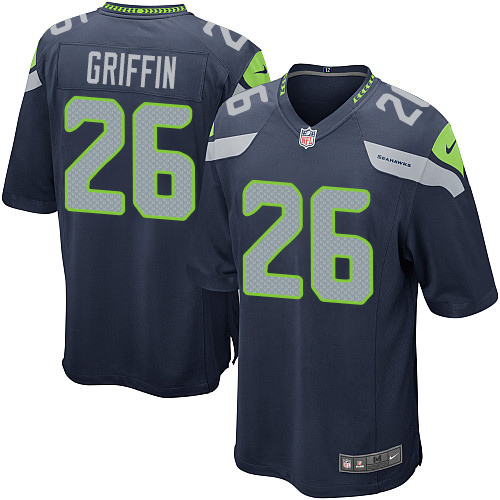 Men's Nike Seattle Seahawks #26 Shaquill Griffin Game Navy Blue Team Color NFL Jersey