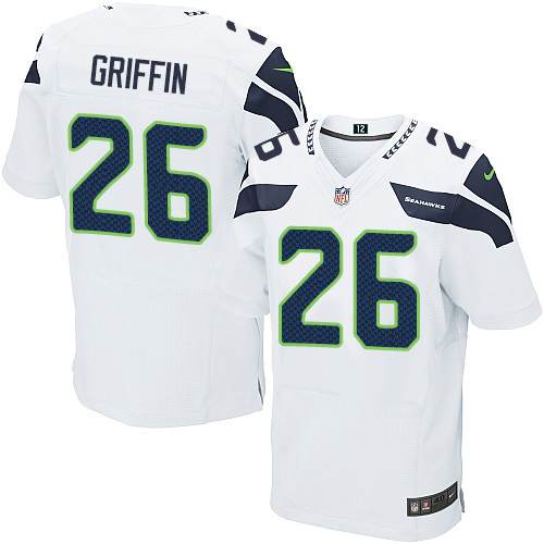Men's Nike Seattle Seahawks #26 Shaquill Griffin Elite White NFL Jersey