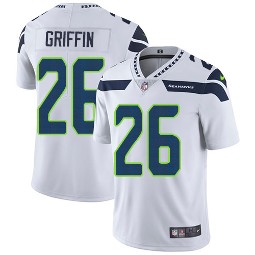 Men's Nike Seattle Seahawks #26 Shaquill Griffin White Vapor Untouchable Limited Player NFL Jersey