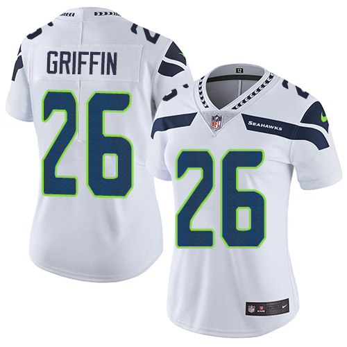 Women's Nike Seattle Seahawks #26 Shaquill Griffin White Vapor Untouchable Limited Player NFL Jersey