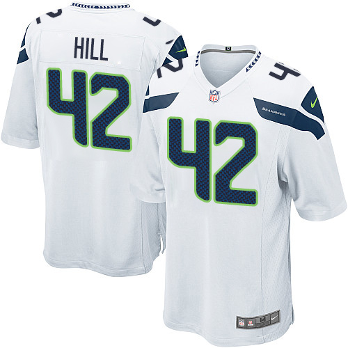 Men's Nike Seattle Seahawks #42 Delano Hill Game White NFL Jersey