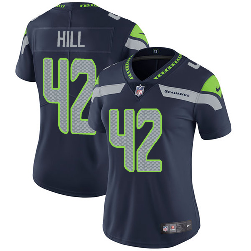 Women's Nike Seattle Seahawks #42 Delano Hill Navy Blue Team Color Vapor Untouchable Limited Player NFL Jersey