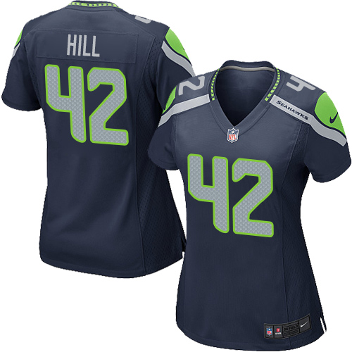 Women's Nike Seattle Seahawks #42 Delano Hill Game Navy Blue Team Color NFL Jersey