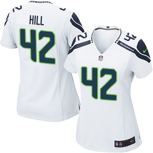 Women's Nike Seattle Seahawks #42 Delano Hill Game White NFL Jersey