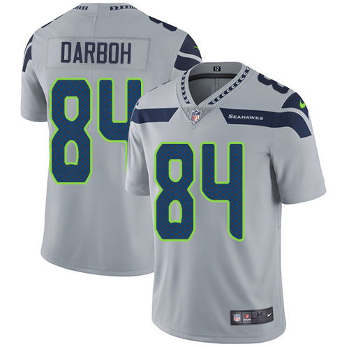 Men's Nike Seattle Seahawks #84 Amara Darboh Grey Alternate Vapor Untouchable Limited Player NFL Jersey