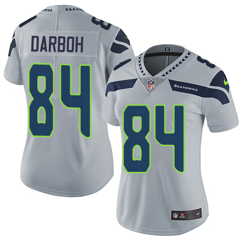 Women's Nike Seattle Seahawks #84 Amara Darboh Grey Alternate Vapor Untouchable Elite Player NFL Jersey