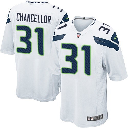 Men's Nike Seattle Seahawks #31 Kam Chancellor Game White NFL Jersey