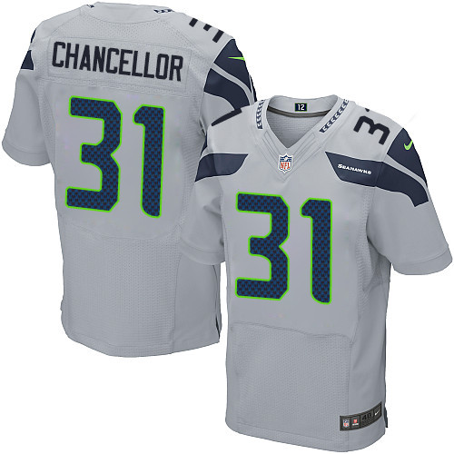 Men's Nike Seattle Seahawks #31 Kam Chancellor Elite Grey Alternate NFL Jersey
