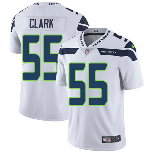 Men's Nike Seattle Seahawks #55 Frank Clark White Vapor Untouchable Limited Player NFL Jersey