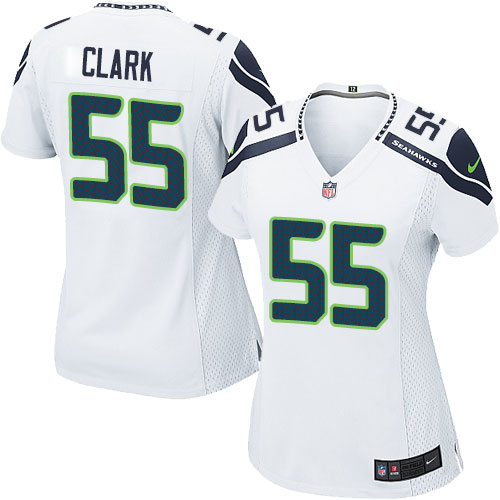 Women's Nike Seattle Seahawks #55 Frank Clark Game White NFL Jersey