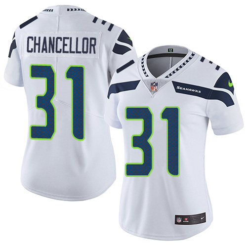 Women's Nike Seattle Seahawks #31 Kam Chancellor White Vapor Untouchable Elite Player NFL Jersey