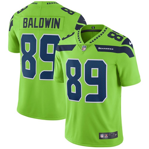 Men's Nike Seattle Seahawks #89 Doug Baldwin Elite Green Rush Vapor Untouchable NFL Jersey