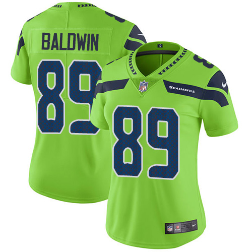 Women's Nike Seattle Seahawks #89 Doug Baldwin Elite Green Rush Vapor Untouchable NFL Jersey