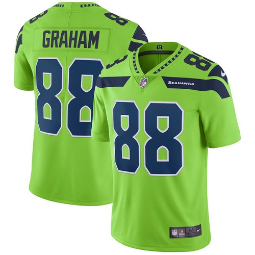 Men's Nike Seattle Seahawks #88 Jimmy Graham Elite Green Rush Vapor Untouchable NFL Jersey