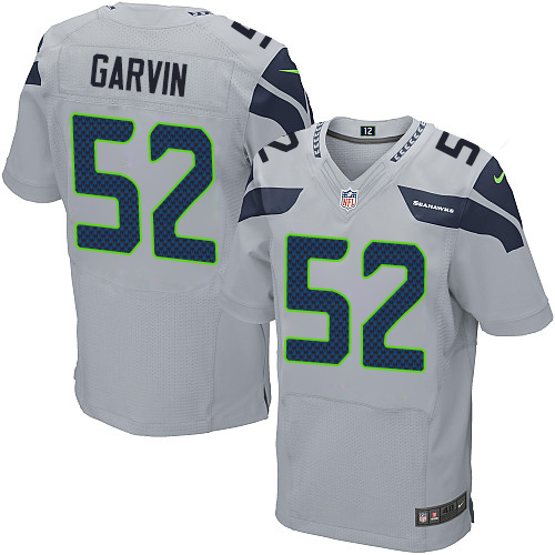 Men's Nike Seattle Seahawks #52 Terence Garvin Elite Grey Alternate NFL Jersey