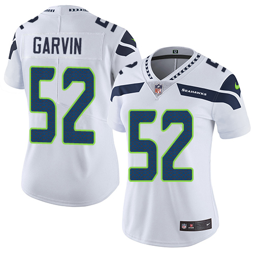 Women's Nike Seattle Seahawks #52 Terence Garvin White Vapor Untouchable Elite Player NFL Jersey