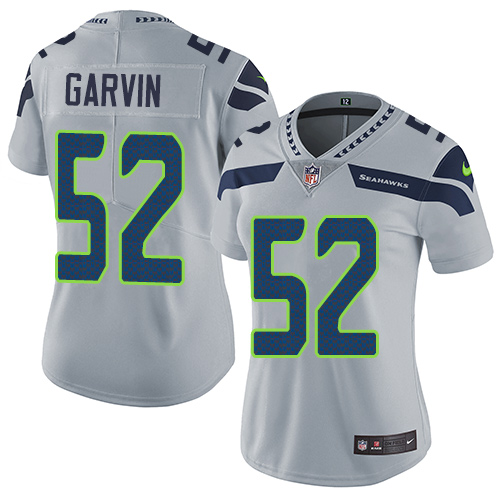 Women's Nike Seattle Seahawks #52 Terence Garvin Grey Alternate Vapor Untouchable Limited Player NFL Jersey