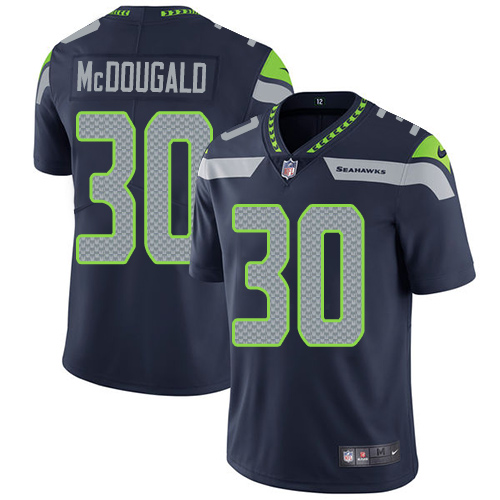 Youth Nike Seattle Seahawks #30 Bradley McDougald Navy Blue Team Color Vapor Untouchable Elite Player NFL Jersey