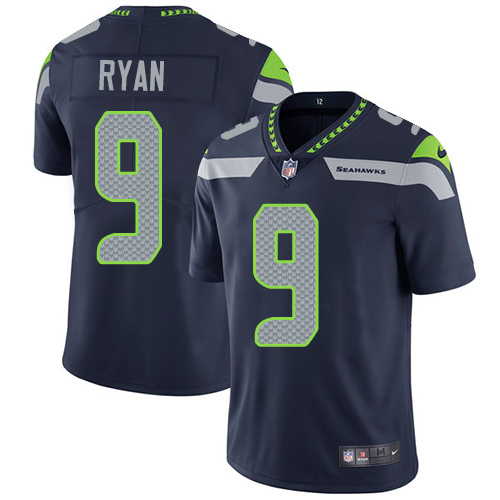 Youth Nike Seattle Seahawks #9 Jon Ryan Navy Blue Team Color Vapor Untouchable Elite Player NFL Jersey