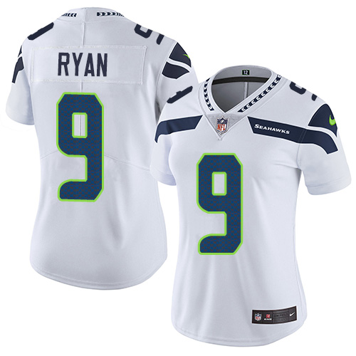 Women's Nike Seattle Seahawks #9 Jon Ryan White Vapor Untouchable Elite Player NFL Jersey