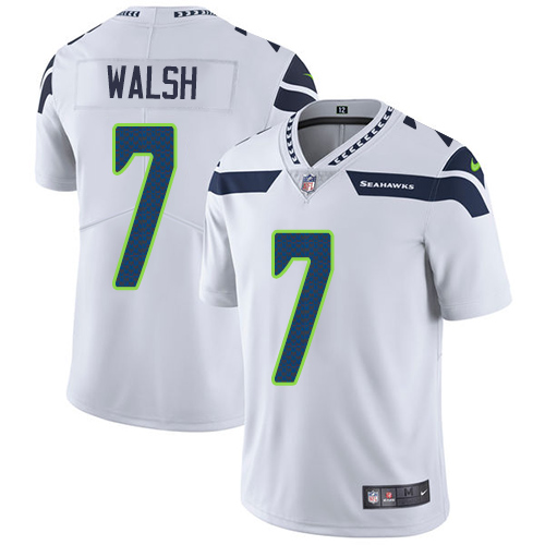 Youth Nike Seattle Seahawks #7 Blair Walsh White Vapor Untouchable Elite Player NFL Jersey